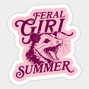 Feral Girl Summer Sticker